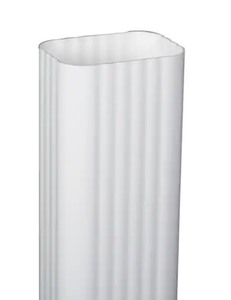 lot 58 image: 3 in. x 4 in. x 10 ft. White Vinyl Downspout