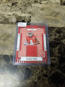 lot 887 image: 2023 Panini Absolute Football Rashee Rice Kansas City Chiefs Rookie Jersey Card