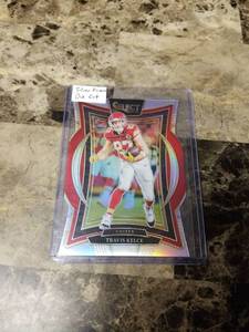 lot 888 image: 2024 Panini Select Football Travis Kelce Kansas City Chiefs Silver Prizm Die Cut Card