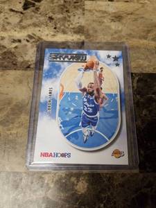 lot 896 image: 2021 Panini Hoops Basketball Skyview LeBron James Los Angeles Lakers Card
