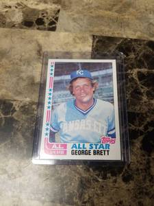 lot 909 image: 1982 Topps All Star George Brett Kansas City Royals Baseball Card