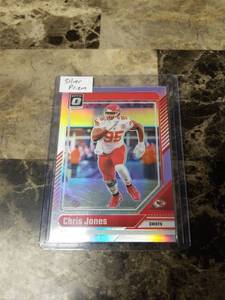 lot 913 image: 2024 Panini Donruss Optic Football Silver Prizm Chris Jones Kansas City Chiefs Card