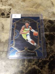 lot 930 image: 2021 Panini Select Basketball Anthony Edwards Minnesota Timberwolves Rookie Card