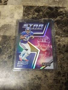 lot 982 image: 2019 Panini Playoff Football Star Gazing Saquon Barkley New York Giants Card