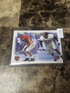 lot 992 image: 2000 Fleer Dominion Brian Urlacher and Corey Moore Pair Rookie Football Card