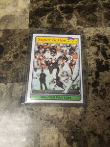 lot 993 image: 1981 Topps Super Action Walter Payton Chicago Bears Football Card
