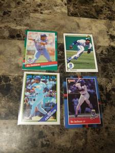 lot 1005 image: 4pk Bo Jackson Kansas City Royals Baseball Cards