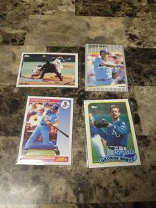 lot 1006 image: 4pk George Brett Kansas City Royals Baseball Cards