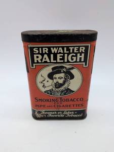 lot 16821 image: Vintage Sir Walter Raleigh Smoking Tobacco Tin