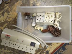 lot 16721 image: Network SurgePro Power Strip Lot in drawer organizer