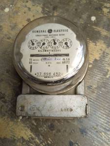 lot 16729 image: GE Type I-55-A Single-Phase Watthour Meter