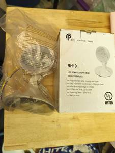 lot 16741 image: Two RP Lighting RH19 LED Remote Light Head, 2. 1 in box, 1 in packaging, both new.