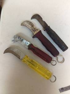 lot 16754 image: Buckingham & Bashlin Lineman Hook Collection, 4 hooks total.