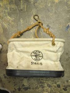 lot 16762 image: Klein Tools brand heavy Canvas Bucket bag, 5144-S