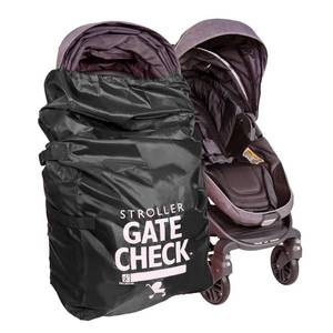 lot 1552 image: J.L. Childress Gate Check Bag for Single & Some Double Strollers - Travel Bag for Airplane, Fits Most Standard Baby Strollers, Airport Accessories Gate Check, Flying Essentials - Black