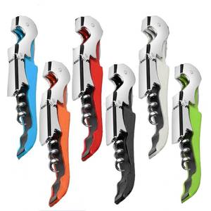 lot 1563 image: cssopenss 6 Pieces wine key wine opener Stainless wine bottle opener Fold Serrated Foil Cutter wine key for servers for Family, Company Party,Bars,Restaurants(6 Color)