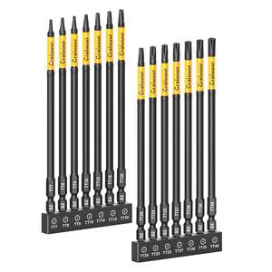 lot 1568 image: Craluuur 14PCS Impact Long Torx Bit Set, 6-Inch, T7-T40, Tamper Proof Star Bits Set, Magnetic Security Torx Bit Set with 14 Inch Hex Shank, S2 Steel, Ideal for Automotive, DIY, Electronics