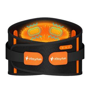 lot 1613 image: Fittyfun Cordless Heating Pad for Back Pain Relief - Portable Heated Belt with Vibration, Battery Operated Electric Back Massager for Lower Back, FSA Eligible HSA Approved Birthday Gifts for Men Women