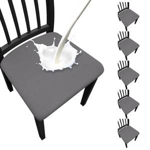 lot 1617 image: Fafua Waterproof Dining Chair Seat Covers Set of 6, Stretch Removable Dining Room Seat Covers for Dining Chairs, Kitchen, Hotel, Party
