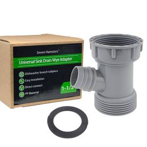 lot 1619 image: Dishwasher Drain Pipe Hose Adapter Wye, Kitchen Sink Pipe Adapter Branched Dishwasher Tailpiece Y-Shaped Strainer Connection for Tubular Drain Applications 1-12 Inch (Y-Shaped)