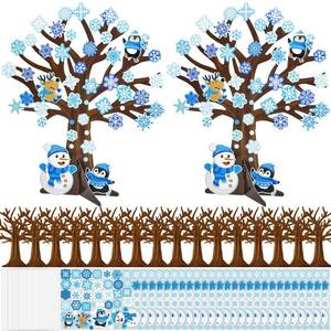 lot 1625 image: Cinrobiye 30 Set Winter Craft Kit Snowflake DIY Tree Winter Art Craft Ornaments Making Art Crafts for Christmas Holiday Sunday School Classroom Home Preschool Party Activities Favor Decor Supplies