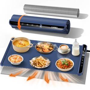 lot 1633 image: Food Warming Mat with Heat-Resistant Pad, 26X15 Inch, 6 Temperature & 6 Timer Settings, Child Lock Safety,Food Warmer Chafing Dishes for Buffet,Gatherings,Parties,Everyday Use