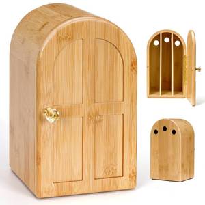 lot 1643 image: Premium Cell Phone Box for Family Time,Bamboo Cell Phone Jail with Charging Holes,Hold 6 Phones,Help Kids Adults Focus Back