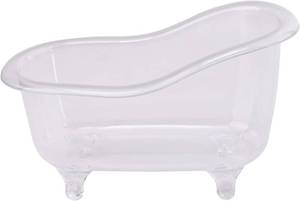 lot 1648 image: Bwexxt Clear Color Mini Bathtub Sundries Storage Box Beverage Tub, Hamster Sand Bath Jewelry Storage Box Makeup Organizer Container Desktop ,Clothing and Closet and Organization