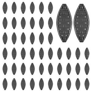 lot 1649 image: 50PCS Biscuit Joiner Plates, Plastic Self-Clamping Gripping Plates for Woodworking, Furniture Framing, DoorDeck Fixing Durable Alignment Joinery Tools