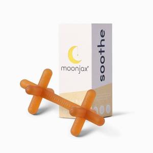 lot 1658 image: Moonjax Natural Rubber Baby Teething Toys - Baby teether for Infants, Toddlers, Newborns, CPSIA Certified