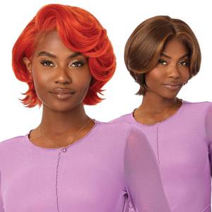 lot 1667 image: Outre Lace Front Wig - Perfect Hair Line 13X4 - Swoop Series - Swoop 18 (HONEY BUTTER)