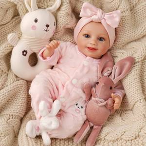 lot 1682 image: BABESIDE 12 Inch Lifelike Reborn Baby Dolls Realistic Baby Doll Sweet Full Vinyl Real Life Baby Dolls Cute Girl with Toy Accessories Gift Set for Kids Age 3