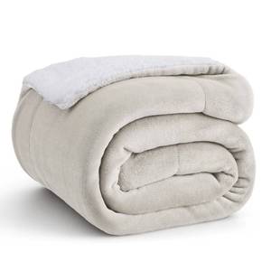 lot 1687 image: Bedsure GentleSoft Sherpa Fleece Throw Blanket for Couch, Non-Heated, Thick and Warm Throw for Women and Men, Soft Fuzzy Plush Blanket for Winter, Linen, 50x60 Inches