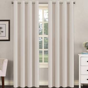 lot 1689 image: H.VERSAILTEX Blackout Curtain for Living Room Thermal Insulated Window Treatment Curtain Extra Long 96 inch Length Energy Saving Grommet Top Blackout Drape, One Panel, Natural, 52 W x 96 L