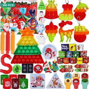 lot 1704 image: KPHNGB 200PCS Christmas Party Favors for Kids, Christmas Pinata Filler Goodie Bag Stuffers, Stocking Stuffers, Bulk Party Favors for Kids, Boys, Girls, School Classroom Rewards