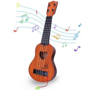 lot 1730 image: Kids Guitar Musical Toy Ukulele Classical Instrument(Brown), Wooden Play Guitar for Kids Aged 3 4 5 6 7 8 Year Old