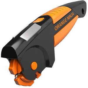 lot 1756 image: Orange Ninja 7-in-1 Garden Tool &amp Knife Sharpener Sharpens Axe, Hatchet, Machete, Pruner &amp Shears One Tool for All Your Outdoor Blades Gift for Gardeners