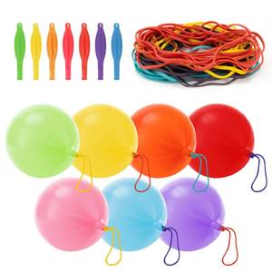 lot 1759 image: MAQIHAN 36PCS Punch Balloons - 16 Inch Punching Balloon Assorted Colors Latex Balloons with Rubber Band Handle Birthday Party Favors Goodie Bag Groovy Party Decorations