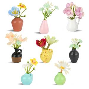 lot 1794 image: WQLLWFC Mini Ceramic Vase Fridge Magnets Small 3D Plant Vase with Mini Flowers,Funny Little Plant Magnet for Refrigerator Decoration Kitchen Office Magnetic Buckle (8)