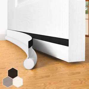 lot 1832 image: Door Draft Stopper Bottom One Sided Door Draft Blockers 37 Cutable Under Door Draft Blocker Insulator Door Sweep Weather Stripping Soundproof Fits for Interior Exterior Doors 1 Pack,White