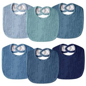 lot 1854 image: Wrrernsin Muslin Baby Bibs for Unisex Boys Girls, Cotton Drool Bib, Adjustable Newborn Bib for Drooling and Teething