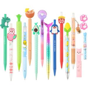 lot 1857 image: Jollin Cute Kawaii Mechanical Pencils Set with Lead Refills and Erasers, 0.5mm & 0.7mm Point, Bulk Mechanical Pencils for Kids Girls