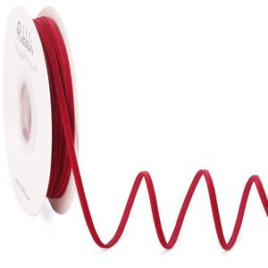 lot 1869 image: Ribbli Dark Red Velvet Ribbon 18 Inches Continuous 25 Yard Spool Dark Red Christmas Ribbon for Gift Wrapping Crafts Home Decor