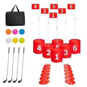 lot 1878 image: SJEhome 6 Hole Backyard Game Golf for Adults Outdoor Indoor Practice Gifts for Yard, Lawn, Park, Yard, Beach