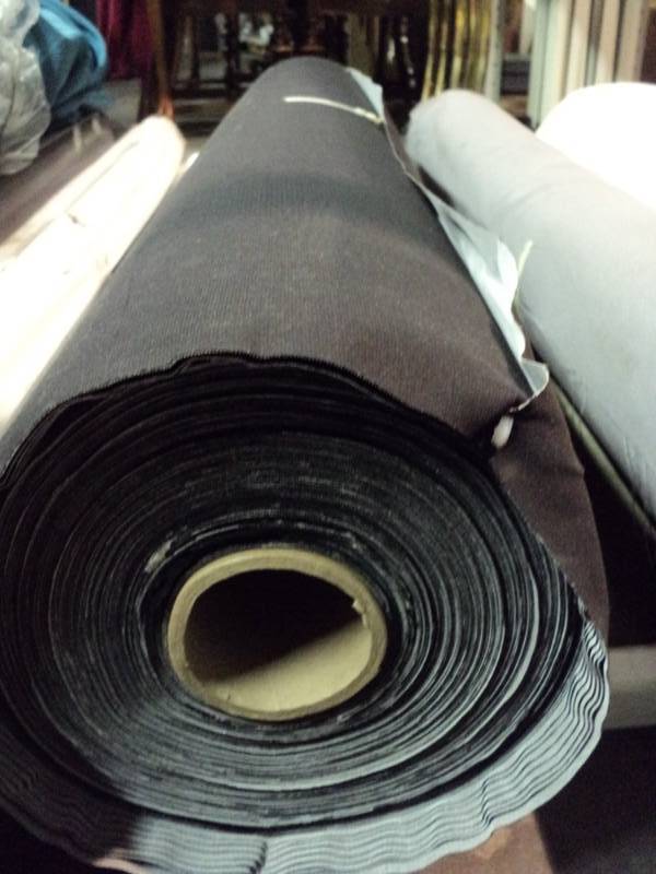 lot 3151 image: (1) roll black fabric, cotton blend