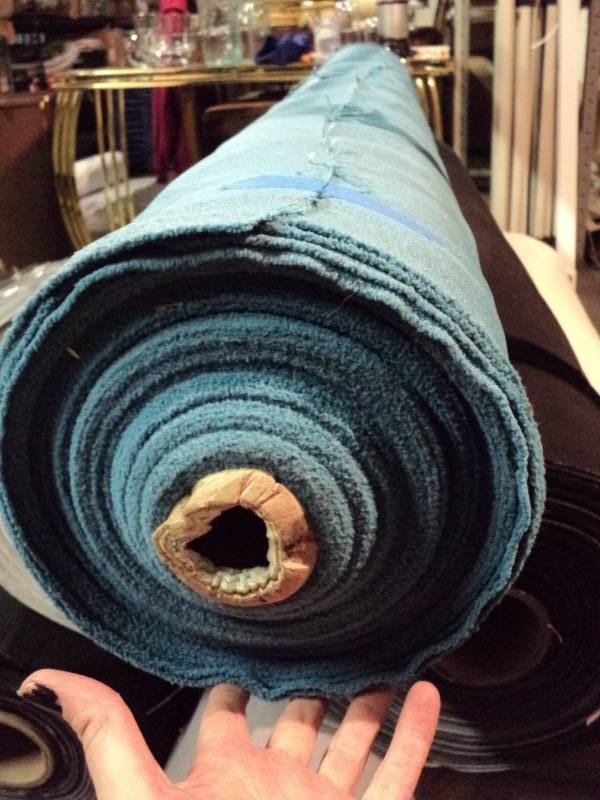 lot 3154 image: (1) roll beige fabric, cotton blend