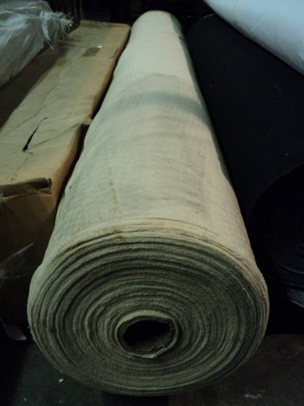 lot 3155 image: (1) roll beige cotton blend material 110 yards