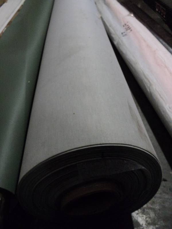 lot 3158 image: (1) roll green leatherette material