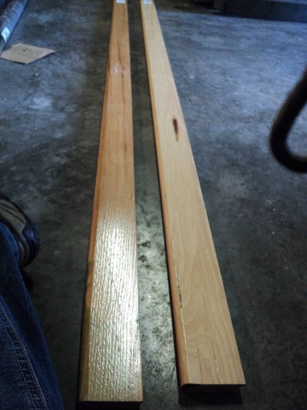 lot 3166 image: (2) Zamma Stair nose Trim, Country Hickory, 94
