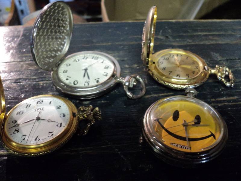 lot 3232 image: (4) ct mixed lot pocket watches, mixed brands and styles